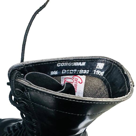 CORCORAN JUMP BOOTS 1500 8.5 Black Leather Cap Toe Paratrooper Vintage Military - Picture 8 of 13